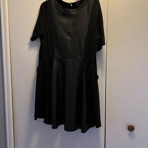 Torrid Black faux leather/ponte dress, size 2X(2)